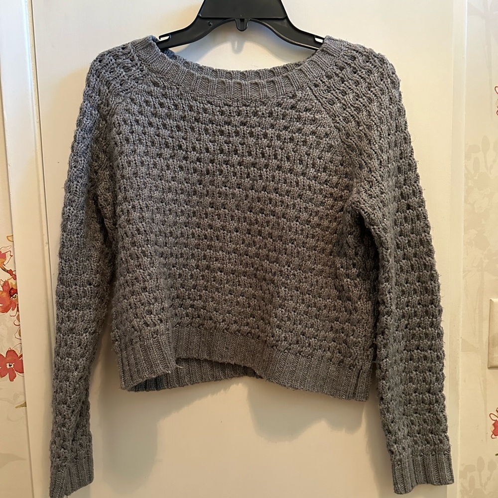 Grey knit sweater
